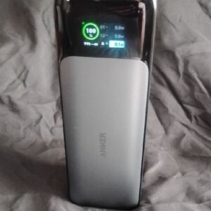 Anker Silver and Black Power Bank with Display